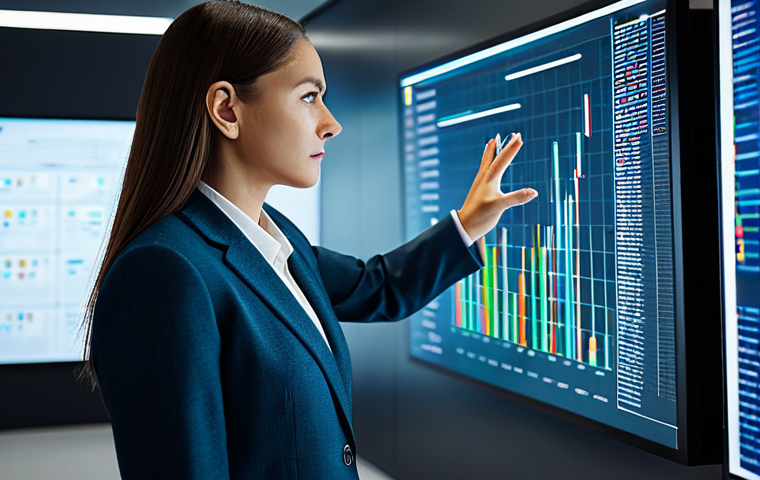 A professional female data strategist in a modest business suit, standing in a sleek, modern office. She is attentively observing large, interactive holographic displays that project abstract, colorful data visualizations representing resource management algorithms and efficiency optimization. The atmosphere is calm and focused, with soft studio lighting.
safe for work, appropriate content, fully clothed, professional, perfect anatomy, correct proportions, natural pose, well-formed hands, proper finger count, natural body proportions, high resolution, professional photography.